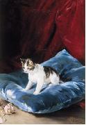 Francisco Domingo Marques Cat Sweden oil painting artist